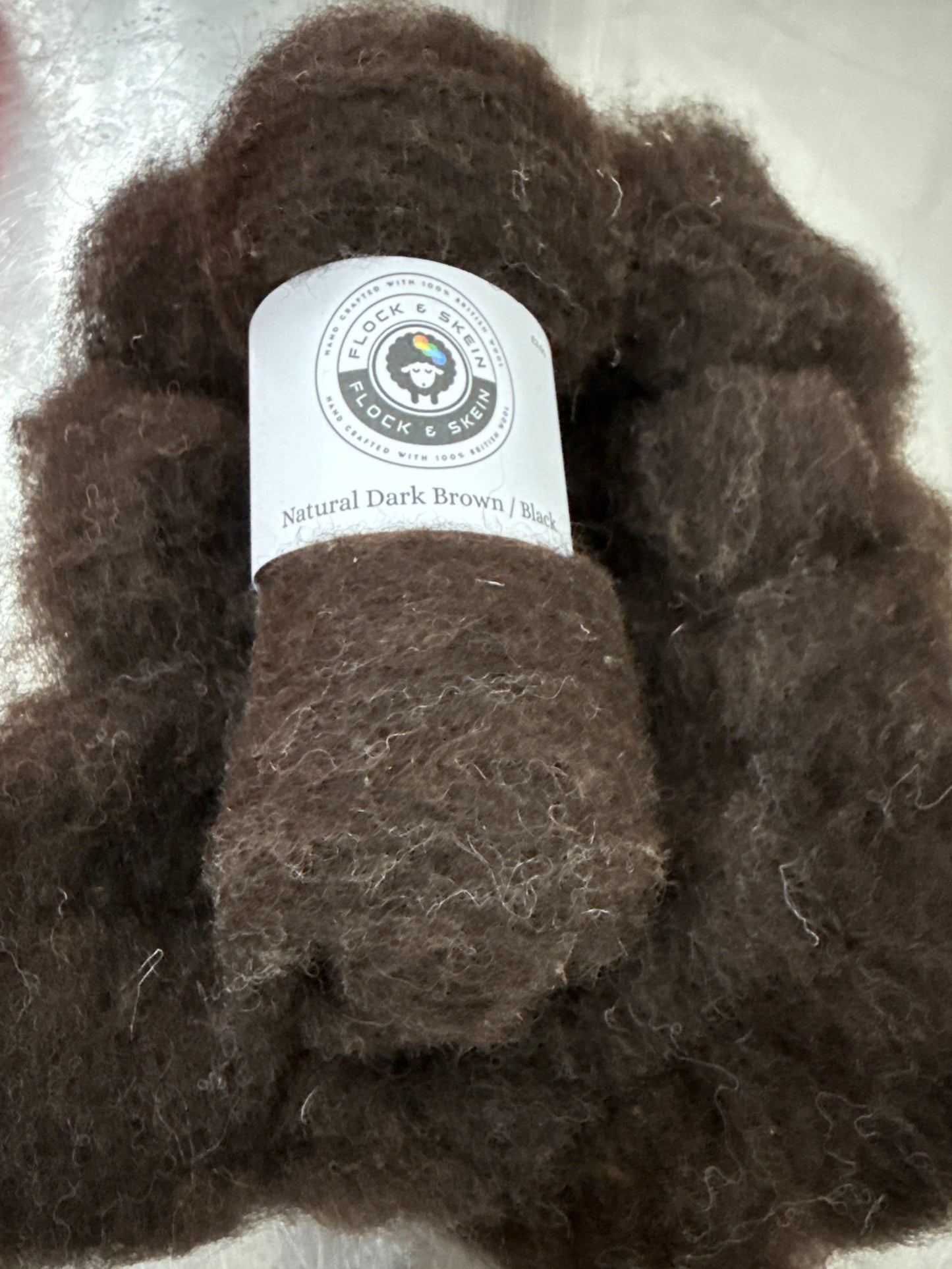 Carded Jacob Sliver Dark Brown / Black