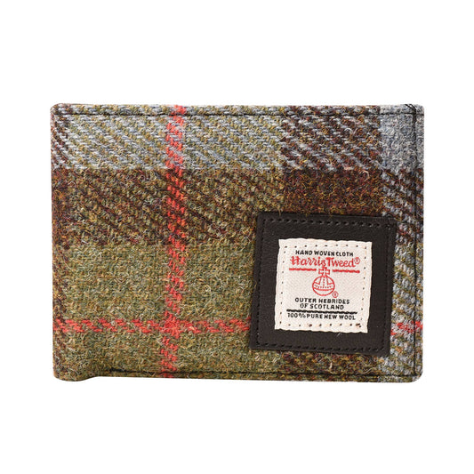 Harris Tweed Wallet Card Pocket Curved Green