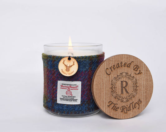 Highland Heather Candle with Harris Tweed