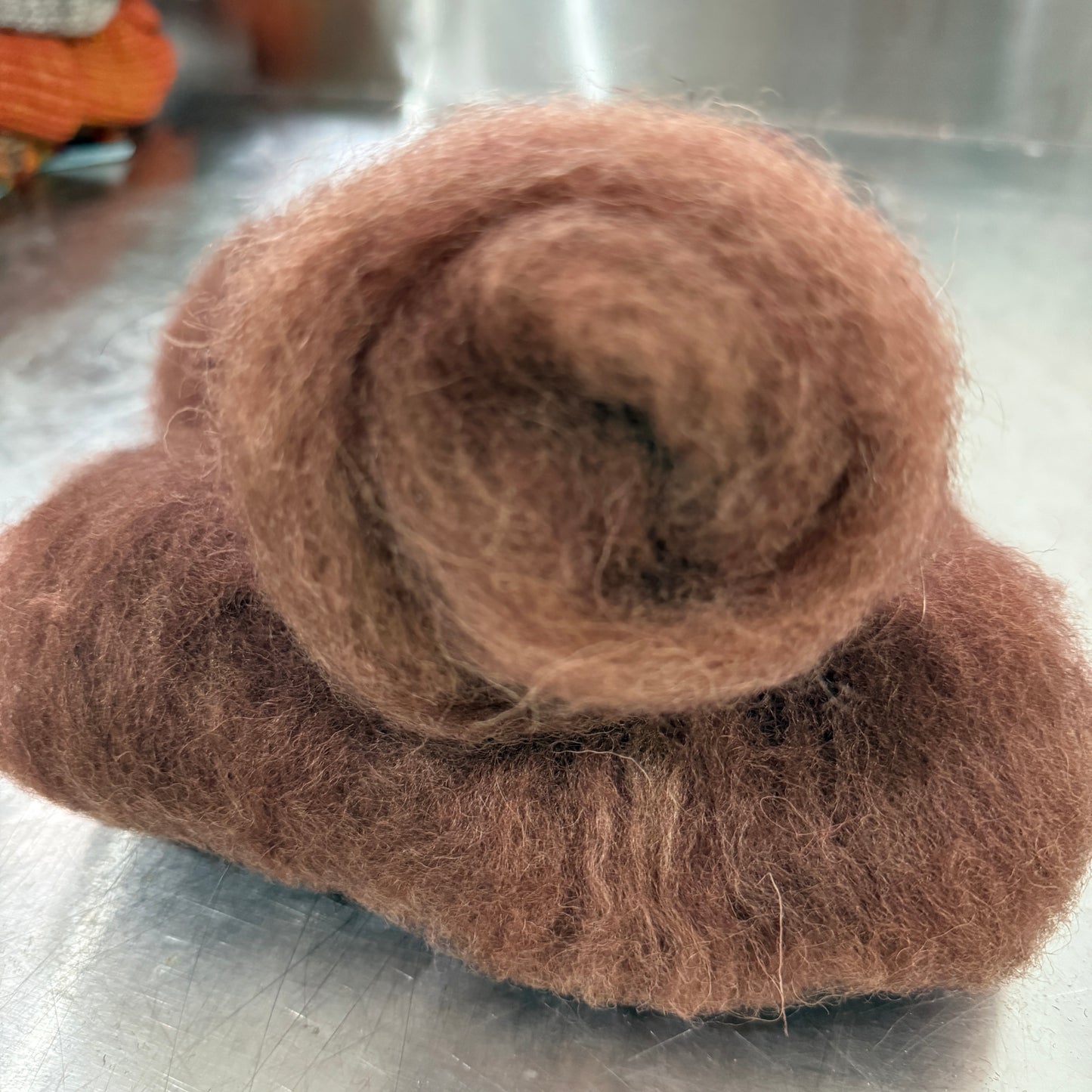 Hand dyed Carded UK wool Batts