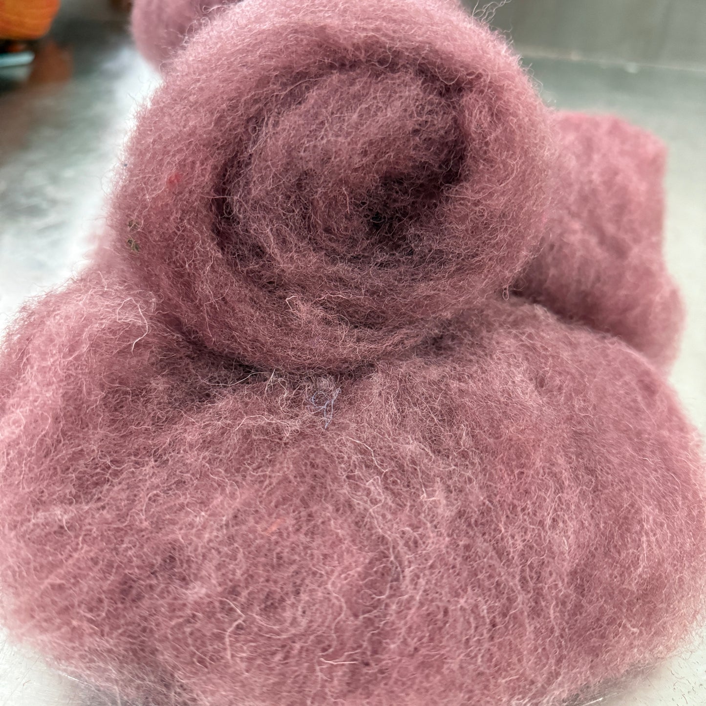 Hand dyed Carded UK wool Batts
