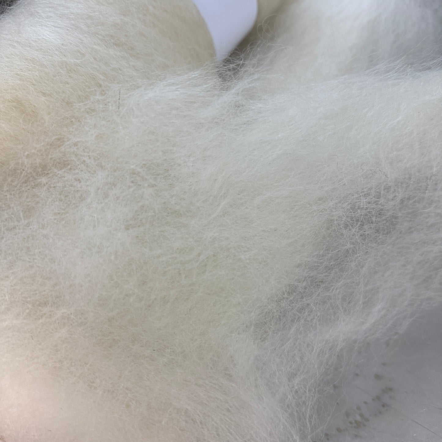 Carded  Leicester Longwool- Natural White