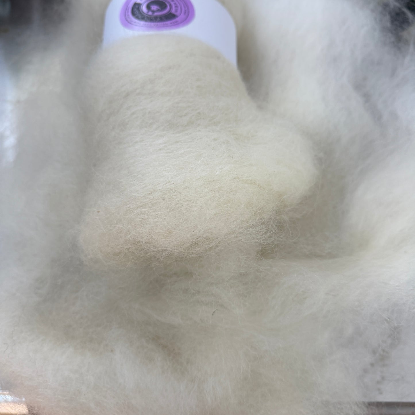 Carded  Leicester Longwool- Natural White