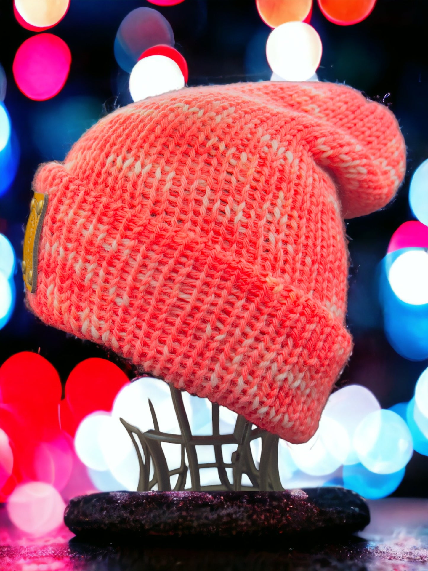 Pure Wool Beanie -  Strawberry Ripple