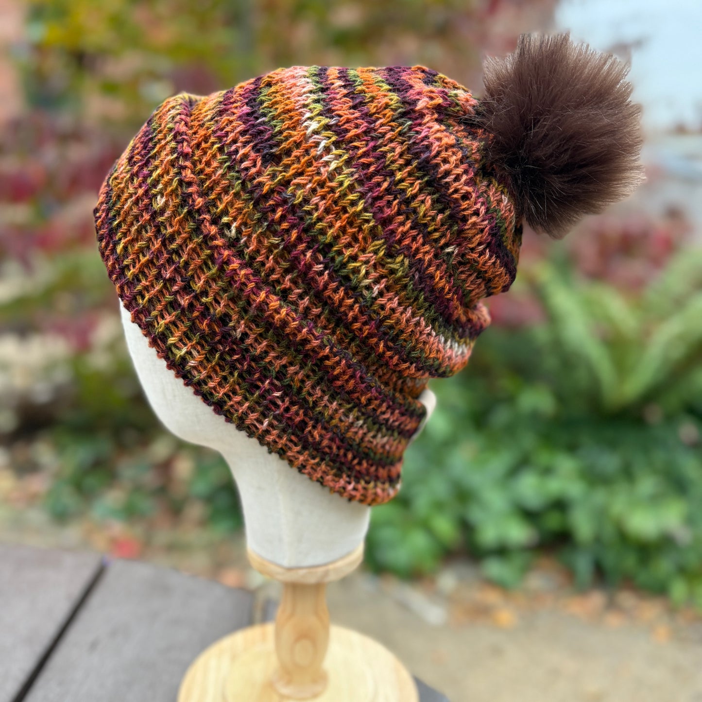 Pure Corriedale Wool Beanie - 'Worden Fall'