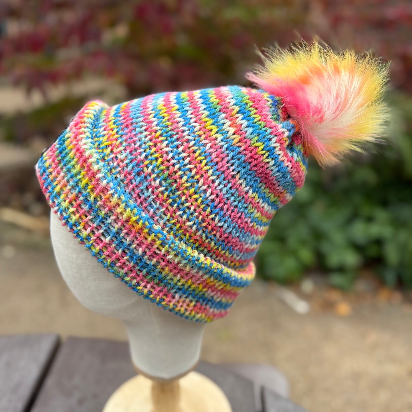 Pure Shetland Wool Beanie - 'Play Doh!'