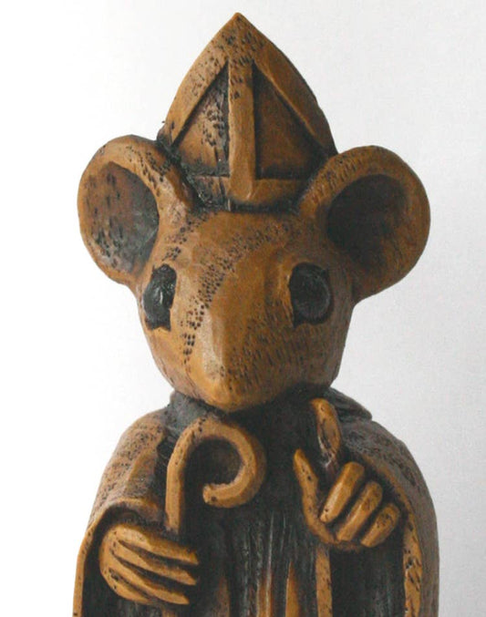 The Bishop. Church Mouse reproduction carving ornament gift.