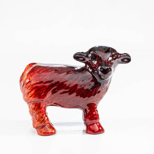 Brushed Red Sheep Large 10 cm
