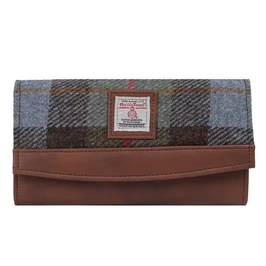 Harris Tweed Clutch Green
