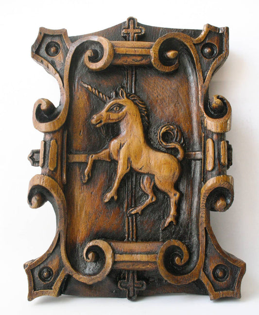 Mythical Unicorn - Reproduction Medieval Cathedral Carving