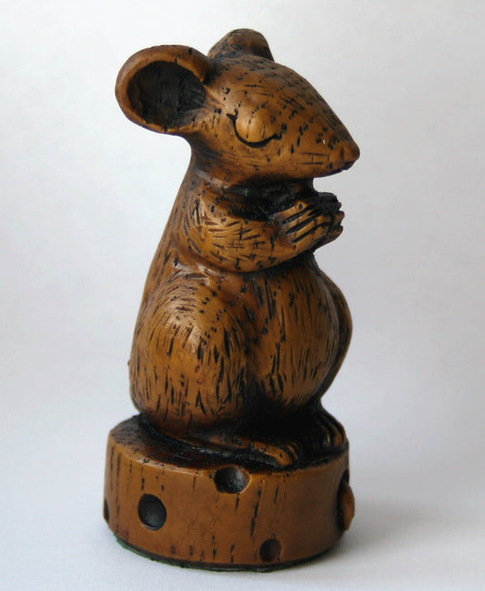 Church Mouse Praying On Cheese Reproduction carving ornament